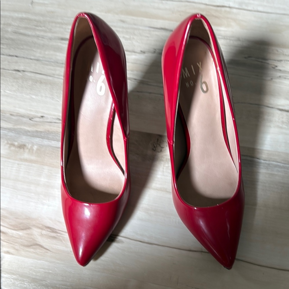 Mix No. 6 Red Patent Leather Heels